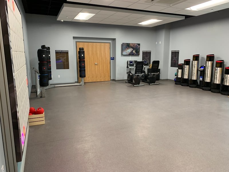 Exergame game equipment center
